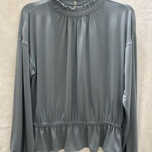 Ann Taylor Silky Light Blue Blouse